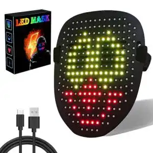 LED-Maske Dufuso für Halloween, Karneval und Partys mit Gestensteuerung