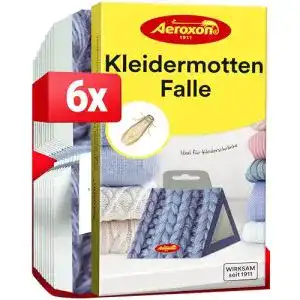 Aeroxon Mottenfalle Kleider 6 Stück für effektiven Mottenschutz