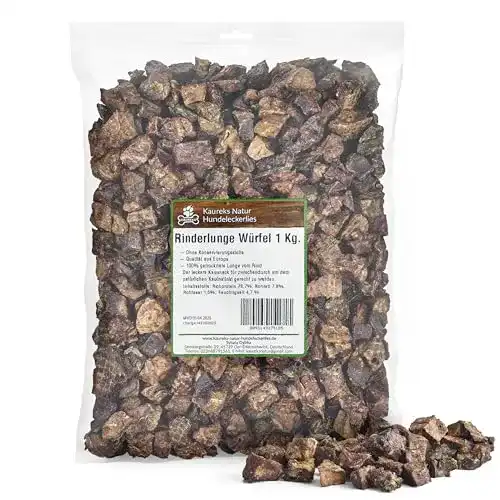 Rinderlunge Kaureks Natur Hundeleckerlies 1kg als Kausnack