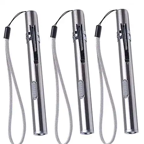 Garberiel Stiftlampe 3er Set USB Mini Taschenlampe wasserdicht