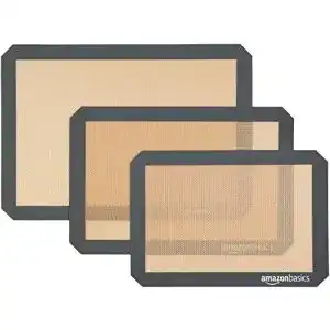 Silikon-Backmatte von Amazon Basics im 3er-Set, rechteckig, BPA-frei
