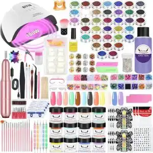 Nageldesign-Set Milai Acryl Nagelset mit 180W UV Lampe und Zubehör