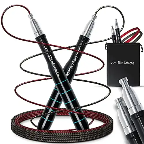 EliteAthlete Profi-Springseil für Erwachsene, Speed Rope
