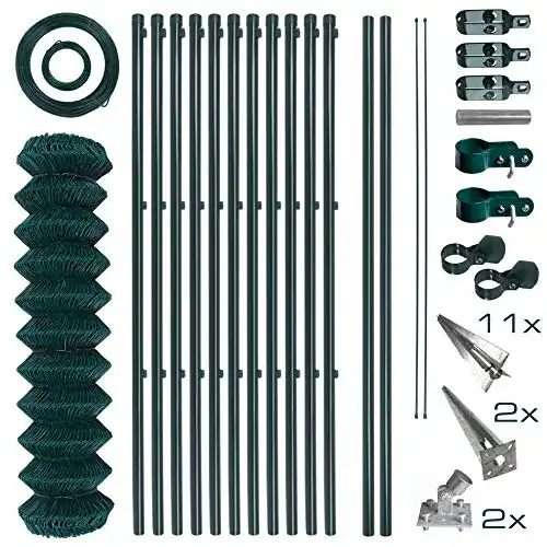 Maschendrahtzaun ESTEXO Gartenzaun Set mit Einschlaghülsen