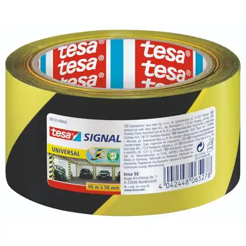 Absperrband gelb-schwarz tesa Signal Markierungsklebeband