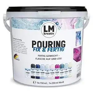 Pouring Farben LM Kreativ Set mit 10 Teilen