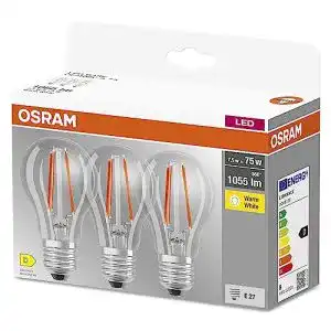 Osram LED E27 Warmweiß Classic A75 Filamentlampe 3er-Box