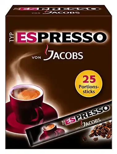 Jacobs Espresso-Sticks löslicher Kaffee für Instant Kaffee