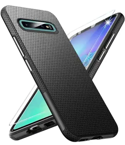 Vaki Handyhülle für Samsung Galaxy S10 Plus mit Schutzfolie