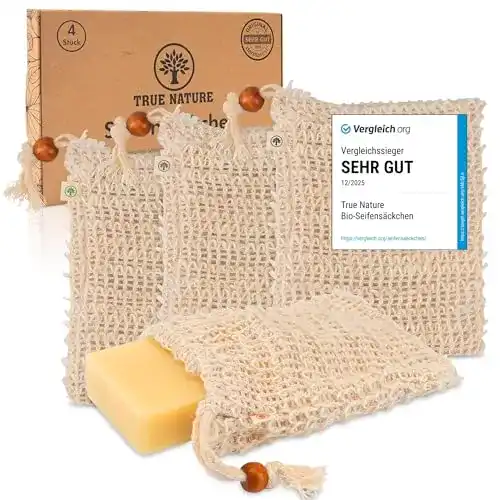 Bio-Seife True Nature Seifensäckchen im 4er Set