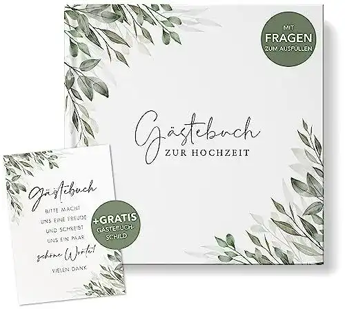 Gästebuch luftundliebe für Hochzeiten mit Ausfüllfragen