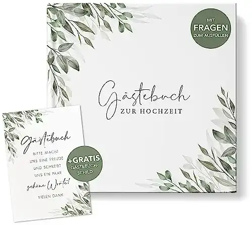 Gästebuch luftundliebe für Hochzeiten mit Ausfüllfragen