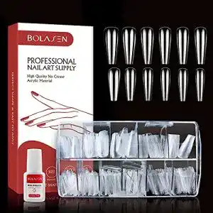 Acryl Nägel 500 Stück Full Cover Tips für Gelnägel von Bolasen