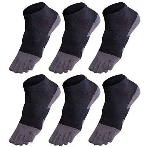 Zehensocken GINZIN 6 Paar Herren Sportsocken Größe 39-44