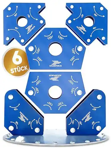 Winkelmagnet Adlerfokus 6x Schweißmagnet Set für präzises Schweißen