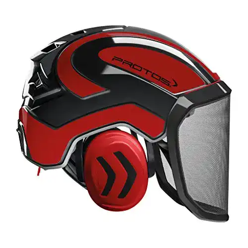 Protos Forsthelm Integral Forest F39 mit Visier in rot-schwarz