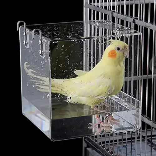 Vogelbad Gurecod hängende Badewanne für Käfige von kleinen Vögeln