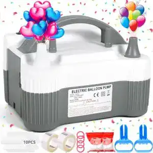 Elektrische Luftballonpumpe Powzoo 220V-240V 600W mit Doppeldüse