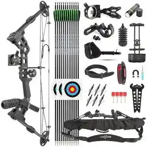 Compoundbogen Sharrow Set 20-70 lbs einstellbar für Jagd und Sport
