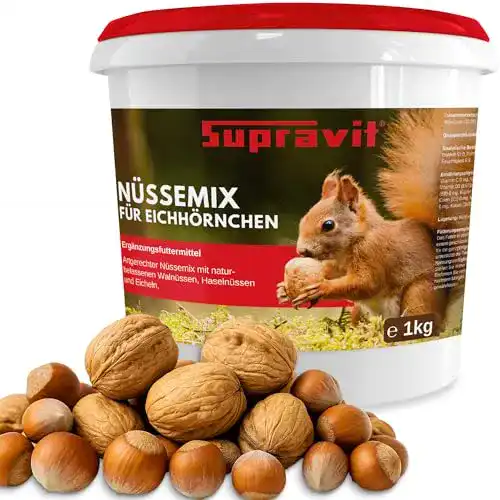 Eichhörnchenfutter Supravit Frische Nüsse-Mix 1kg für Eichhörnchen
