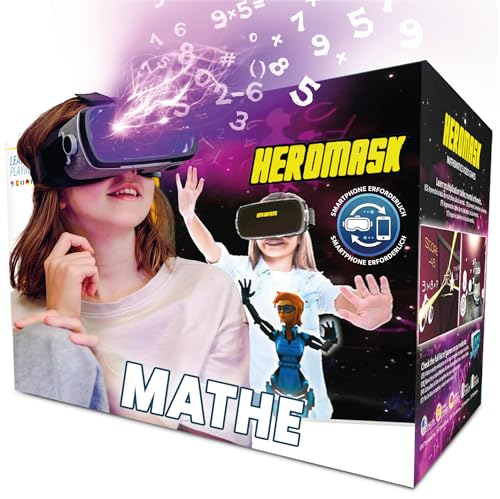 Heromask VR Brille für Kinder mit Mathe-Spielen für 5-12 Jahre