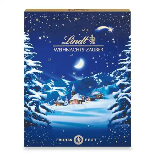 Adventskalender mit Lindt Schokolade und Pralinen für Weihnachten