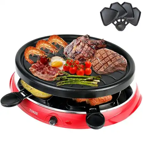 Mini-Raclette für 4 Personen – Raclette Grill mit 4 Pfannen
