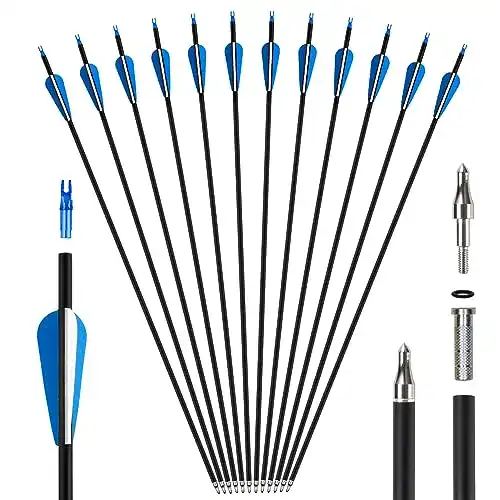 Carbonpfeile REAWOW 12er Set für Bogenschießen 30 Zoll