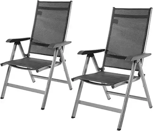 Gartenstühle von Amazon Basics, verstellbare Terrassenstühle im Set