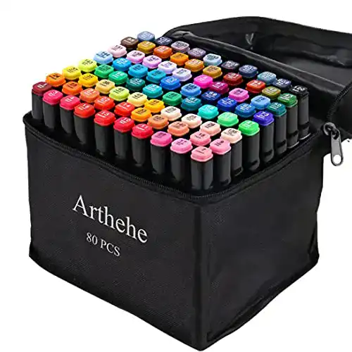 Alkoholmarker Arthehe 80 Farben Marker Set für Zeichnen und Design