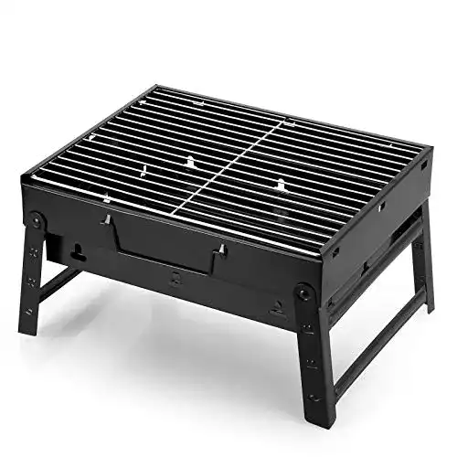 Kleiner Holzkohlegrill AGM aus Edelstahl für Picknick und Camping