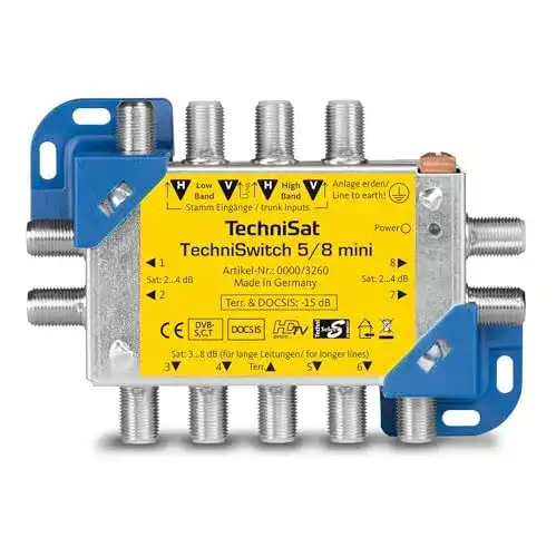 TechniSat Techniswitch 5/8 Mini Multischalter für Sat-Verteilung