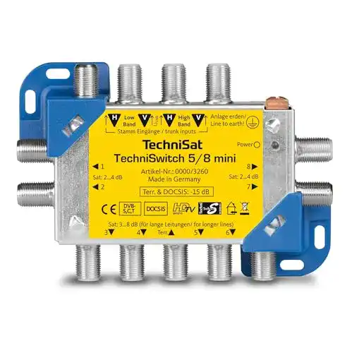 TechniSat Techniswitch 5/8 Mini Multischalter für Sat-Verteilung