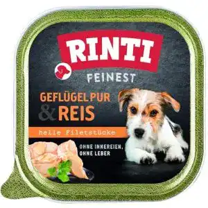 Rinti Nassfutter Geflügel pur mit Reis 11x150g im Vergleich
