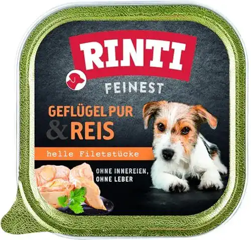 Rinti Nassfutter Geflügel pur mit Reis 11x150g im Vergleich