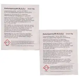 Schwefelpulver Vina Kaliumpyrosulfit 10g für Weinherstellung