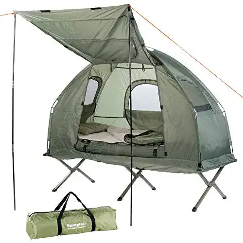 Feldbett mit Zelt von Semptec Urban Survival Technology