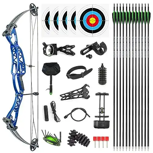 Compoundbogen Sharrow Set mit einstellbarem Zuggewicht 40-60 lbs