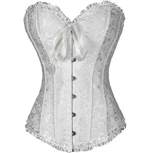 Korsett Philaeec Damen in Übergröße aus Satin mit Blumenmuster