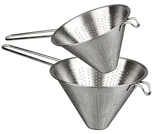 Menax Edelstahl Küchensieb Set Spitzsieb und Abtropfsieb