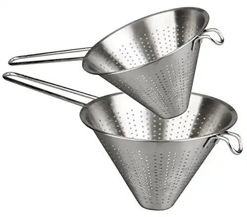 Menax Edelstahl Küchensieb Set Spitzsieb und Abtropfsieb