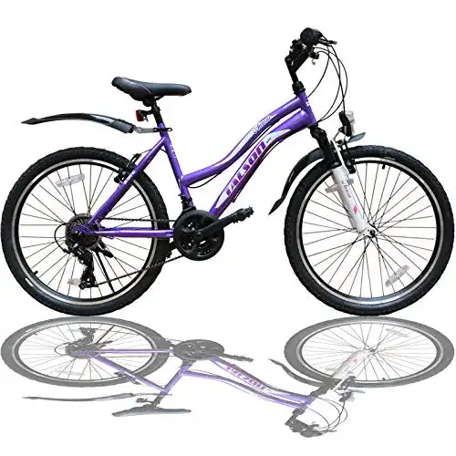 Talson 24 Zoll Mädchen Fahrrad mit 21-Gang Shimano Schaltung