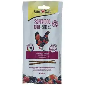 Katzenleckerlis GimCat Duo-Sticks Hühnchen und Waldbeere