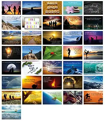Postkarten-Set Clever Pool Motivationskarten 36 Stück