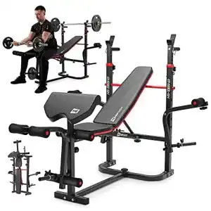 Trainingsbank Hop-Sport HS-1065 klappbar für Krafttraining zu Hause