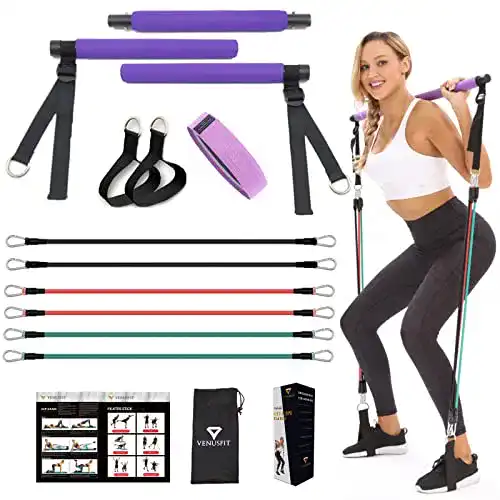 Widerstandsbänder mit Stange von Venusfit für Fitness und Training