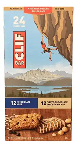 Clif Riegel Variety Pack mit Chocolate Chip und White Chocolate