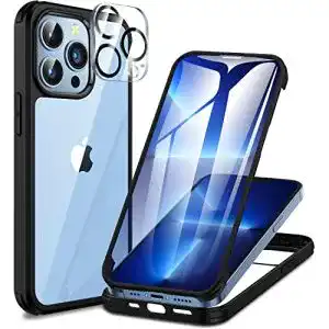Cenhufo 360 Grad Hülle für iPhone 13 Pro mit Panzerglas und Kameraschutz