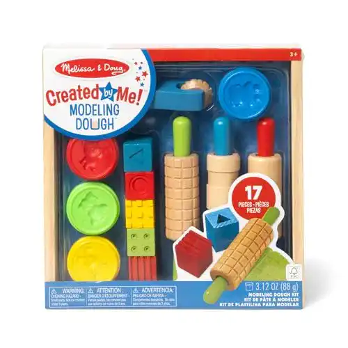 Knetwerkzeug Melissa & Doug – 17-teiliges Knetset mit Holzzubehör