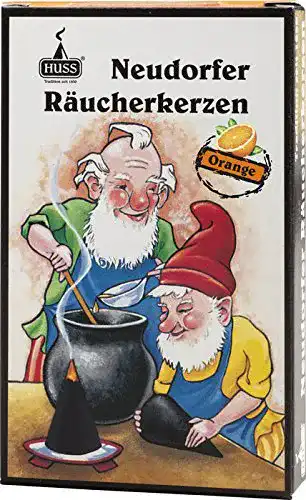 Huss Räucherkerzen Orange – Neudorfer Räucherkegel aus dem Erzgebirge